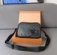 Original Genuine leather Messenger Bag Black 28cmx18cm