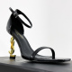 women's Patent leather High heels black