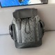 Unisex Original Genuine leather Flap Mountaineering bag black 40cm x30cm