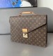 Original Genuine leather Casual briefcase Brown 37cmx27cm