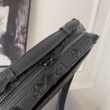 Unisex Original Genuine Soft Trunk leather Shoulder Bag Black 15cmx21cm