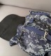 Original christopher Denim Logo Prints Backpack Blue 33cmx43cm