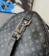 Original Genuine keepall leather Travel bag Black 50cmx28cm