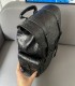 Original Genuine christopher leather Embossing Backpack Black 33cmx43cm