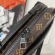 Unisex Original Genuine Soft Trunk leather Shoulder Bag Brown 15cmx21cm