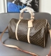 Original Genuine keepall leather Travel bag Brown 50cmx28cm