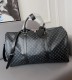 Original Genuine keepall leather Travel bag Black 50cmx28cm