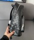 Men's Original Genuine leather Backpack Black 37cmx30cm