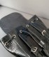 Original Genuine christopher leather Crocodile print Backpack Black 33cmx43cm