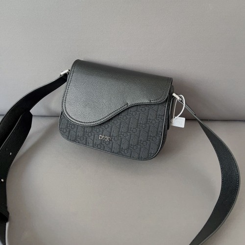 women's Original Jacquard Saddle Messenger Bag black 23cmx 18cm