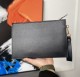 Original Genuine leather Clutch bag Black 30cmx20cm