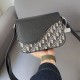 women's Original Jacquard Saddle Messenger Bag black 23cmx 18cm