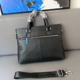 Men's Original Genuine leather Briefcase Black39cmx29cm