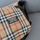 Men's Original Nylon fabric Shoulder bag Brown22cmx30cm