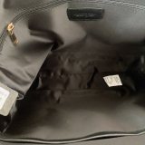 Men's Original Genuine leather Embossing Shoulder bag Black26cmx28cm