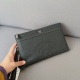 Men's Original Genuine leather Clutch bag Black 27cmx18cm