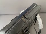 Men's Original Genuine leather Briefcase Black 38cmx27cm