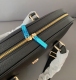 Men's Original Genuine leather Briefcase Black 28mx38cm