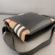 Men's Original Genuine leather Embossing Shoulder bag Black26cmx28cm