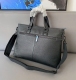 Men's Original Genuine leather Briefcase Black 29cmx38cm