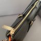 Men's Original Genuine leather Briefcase Black 38cmx28cm