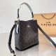 women's Genuine leather town Bucket bag WITH HORSE AND CARRIAGE PRINT 20cm×22cm