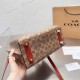 women's Genuine leather Handbag SIGNATURE Brown 24cm×22cm