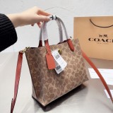 women's Genuine leather Handbag SIGNATURE 24cm×22cm