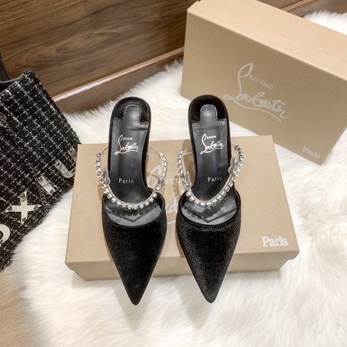 women's High heeled shoes black