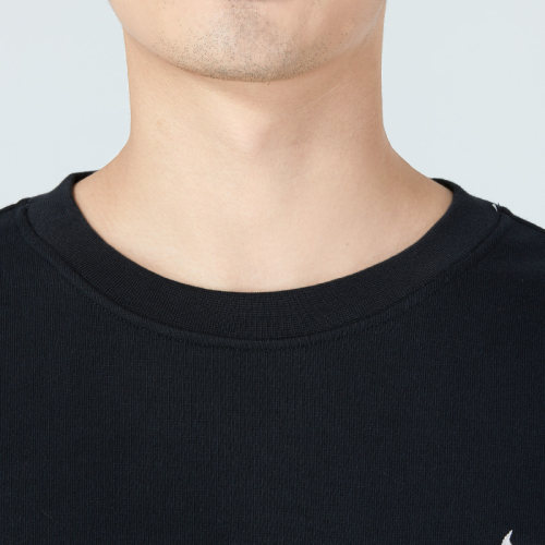 Spring casual logo Embroidery Men's Long sleeve Crew neck sweatshirt Black DQ5821-010