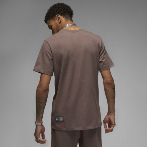 Summer Men's casual logo Prints short sleeved T-shirt Brown DM3093-291