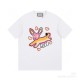 Pink bunny pattern 23SS adult 100% Cotton casual Print short sleeved Crewneck t shirt Tees Clothing oversized