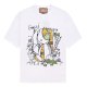 Rabbit pattern 23SS adult 100% Cotton casual Print short sleeved Crewneck t shirt Tees Clothing oversized
