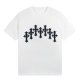 Cross pattern 23SS adult 100% Cotton casual Print short sleeved Crewneck t shirt Tees Clothing oversized