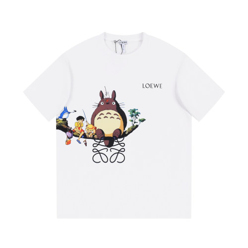 Totoro Print 23SS adult 100% Cotton casual Print short sleeved Crewneck t shirt Tees Clothing oversized