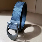 genuine leather slide buckle belt embossing process (gift with box) women's 2.8cm