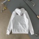 Spring casual Alphabet print Men's Long sleeve With pocket Hoodie White 029