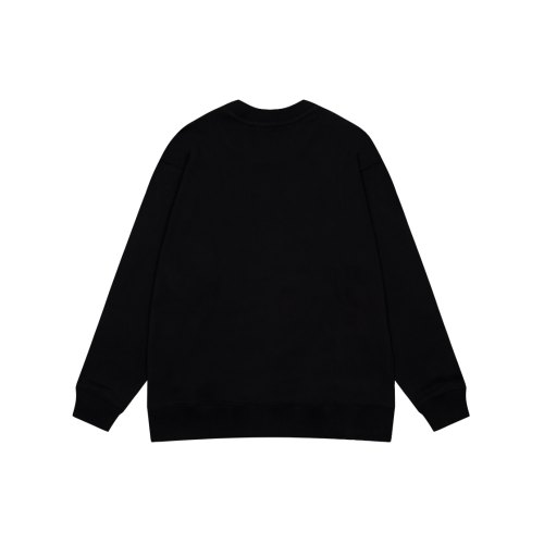 Spring casual Alphabet print adult unisex Long sleeve Crew neck sweatshirt black 016