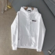 Spring casual Alphabet print Men's Long sleeve With pocket Hoodie White 029