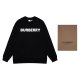 Spring casual Alphabet print adult unisex Long sleeve Crew neck sweatshirt black 016