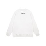 Spring casual Print  adult unisex Long sleeve Crew neck sweatshirt White 015