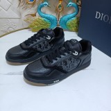 B27 Low Black Dior Oblique Galaxy Leather Grey