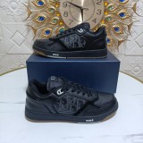 B27 Low Black Dior Oblique Galaxy Leather Grey