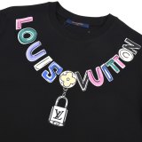 Alphabet pattern 23SS adult 100% Cotton casual Print short sleeved Crewneck t shirt Tees Clothing oversized black