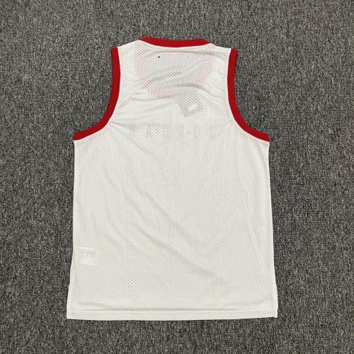 adult Alphabet Print casual Sports Basketball Tank Top White