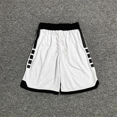adult Mens Embroidery Drawstring Basketball Casual Shorts White