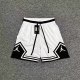 adult Mens Print Drawstring Basketball Casual Shorts White