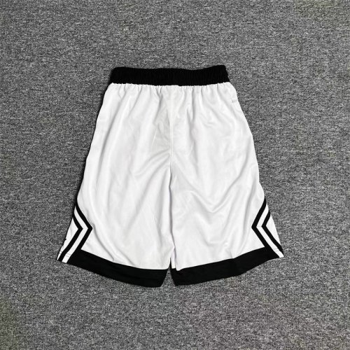 adult Mens Jacquard Basketball Casual Shorts Black White