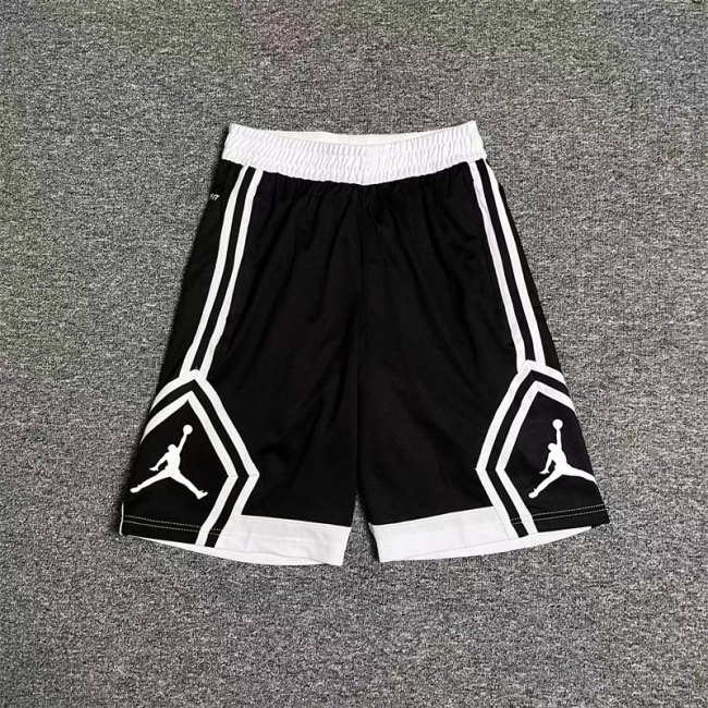 adult Mens Jacquard Basketball Casual Shorts With pockets Black