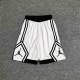 adult Mens Jacquard Basketball Casual Shorts Black White